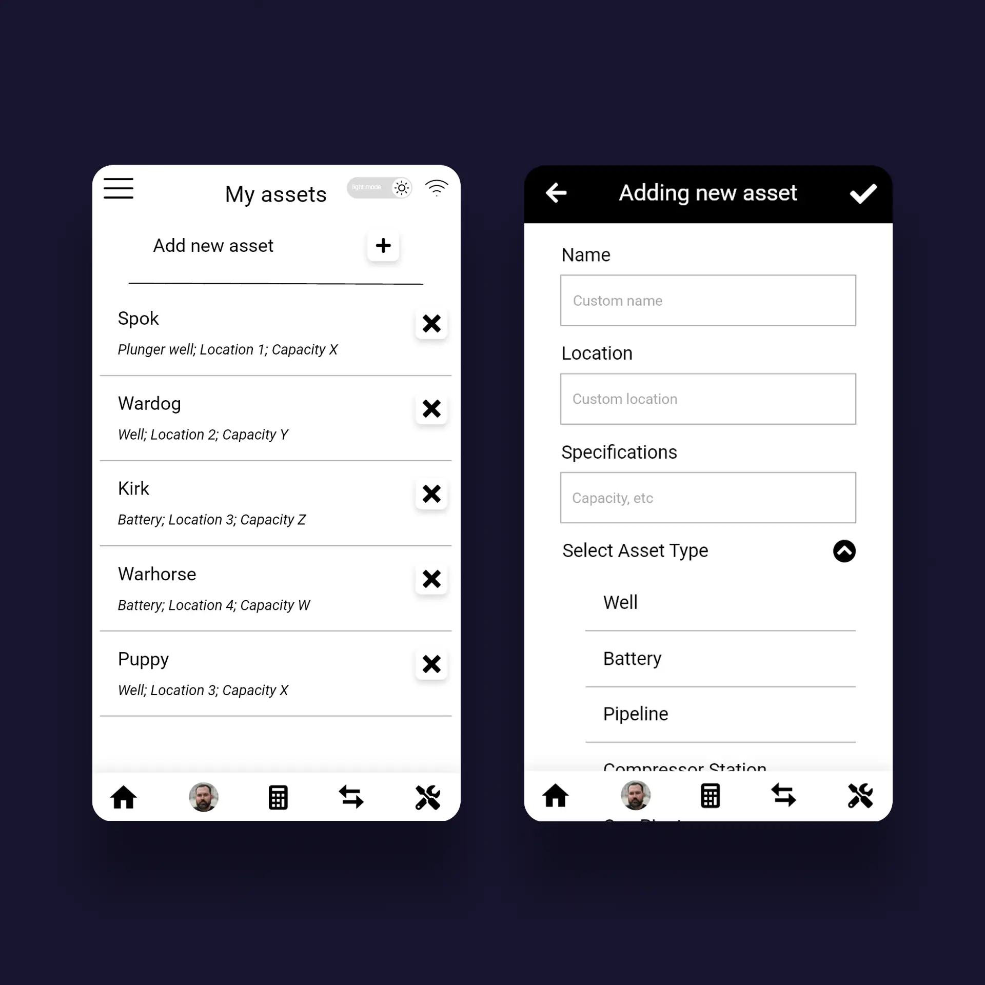WildcatWorks app assets wireframe