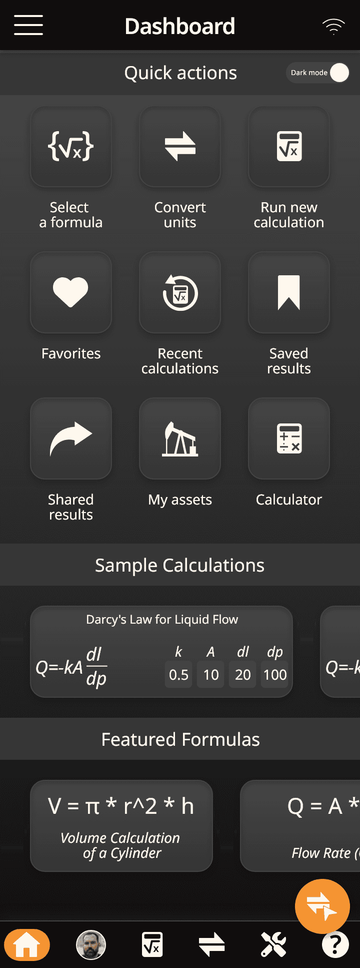 WildcatWorks dashboard for logged-in online user screen