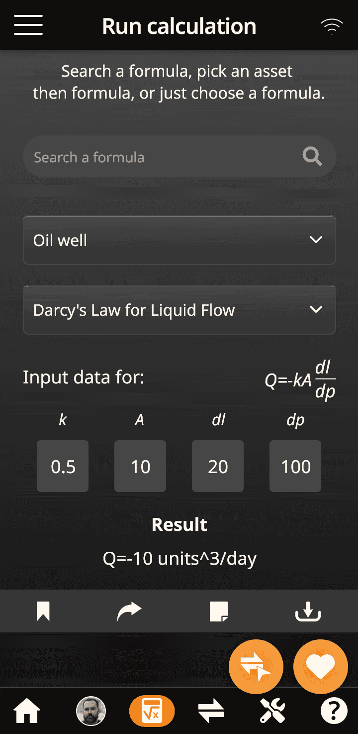 WildcatWorks formula calculation for logged-in online user screen