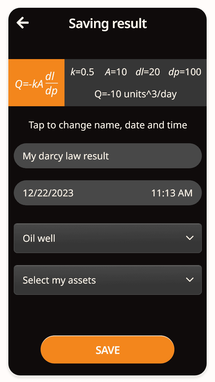 WildcatWorks save calculation result for logged-in online user screen