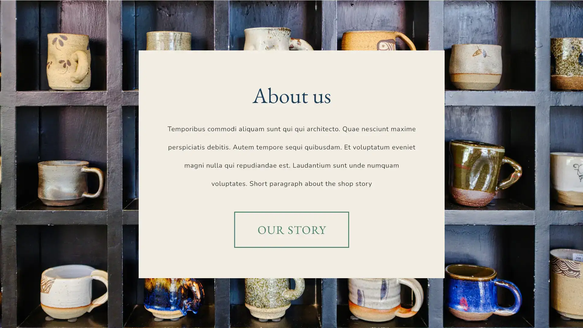 Artisan shop about us design preview